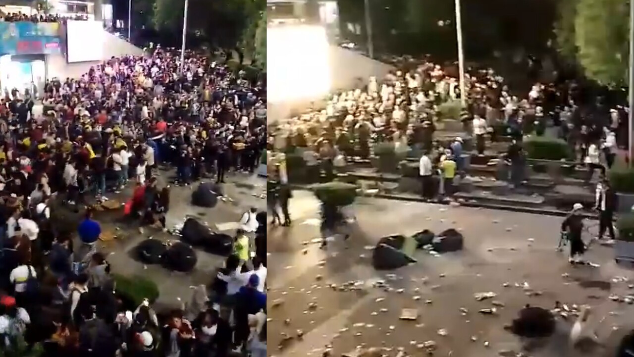 pelea en bogota